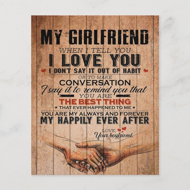 Love Quote For Girlfriend,Girlfriend Birthday Gift Flyer (Front)