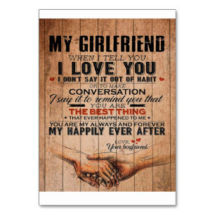 Love Quote For Girlfriend,Girlfriend Birthday Gift Table Number