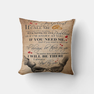 Love Quote For Girlfriend Matching couple gift Cushion