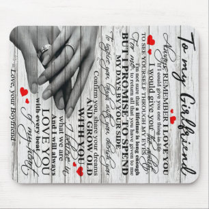 Love Quote For Girlfriend Matching couple gift Mouse Pad