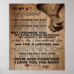 Love Quote For Husband   Best Gift For Husband Poster