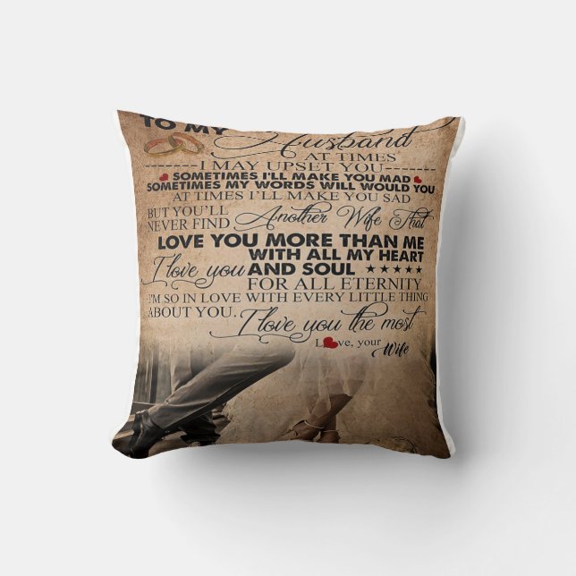 Love Quote For Husband | Cute Gift For Boyfriend Cushion (Front)