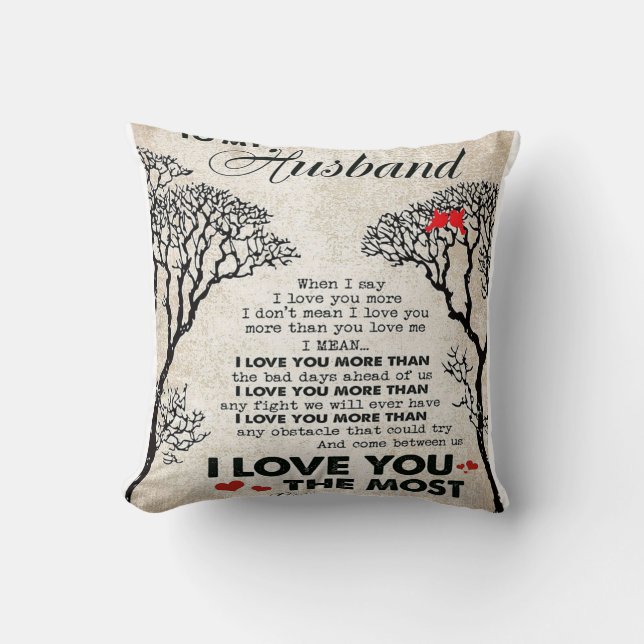 Love Quote For Husband | Cute Gift For Boyfriend Cushion (Front)