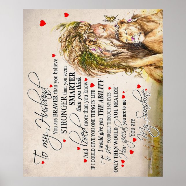 Love Quote For Husband | Funny Quotes Gift Poster (Front)