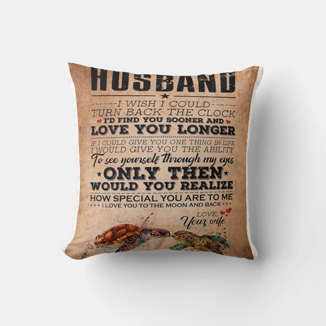 Love Quote For Husband Gift Idea, Husband Birthday Cushion (Front)