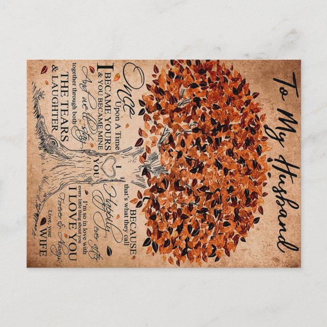 Love Quote For Husband Gift Idea, Husband Birthday Postcard (Front)