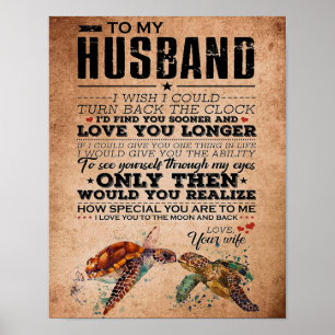 Love Quote For Husband Gift Idea, Husband Birthday Poster