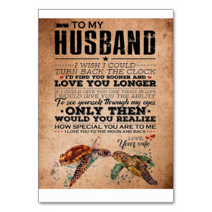 Love Quote For Husband Gift Idea, Husband Birthday Table Number