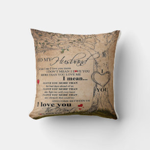 Love Quote For Husband   Lovely Family Decor Gift Cushion