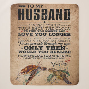 Love Quote For Husband Matching Couples Gift Sherpa Blanket