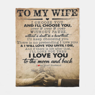 Love Quote For Wife | Best and Perfect Gift Fleece Blanket