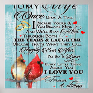 Love Quote For Wife, Couple Love Gift, Love Wife Poster