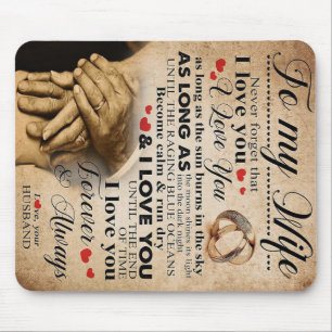 Love Quote For Wife Cute Family Gift Mouse Pad