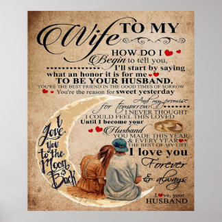 Love Quote For Wife | Cute Family Gift Poster
