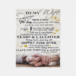 Love Quote For Wife   Matching Couples Gift Fleece Blanket
