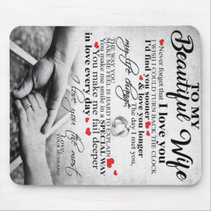Love Quote For Wife   Matching Couples Gift Mouse Pad
