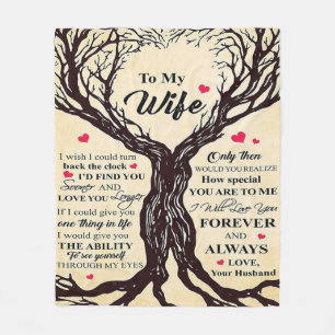 Love Quote For Wife   Retro Ànd Vintage Gift Fleece Blanket