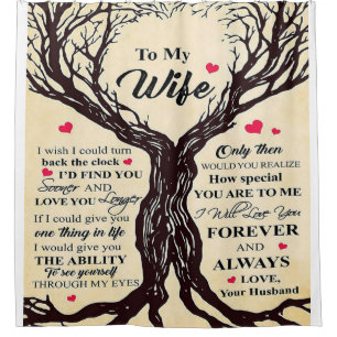 Love Quote For Wife Retro Ànd Vintage Gift Shower Curtain
