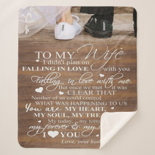 Love Quote For Wife   Trendy Present For Wife Sherpa Blanket