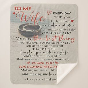 Love Quote For Wife   Trendy Present For Wife Sherpa Blanket