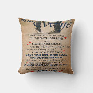 Love Quote For Wife, Wife Birthday, Wedding Couple Cushion