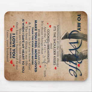 Love Quote For Wife, Wife Birthday, Wedding Couple Mouse Pad