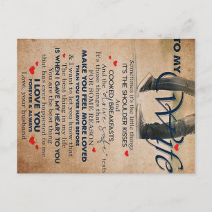 Love Quote For Wife, Wife Birthday, Wedding Couple Postcard