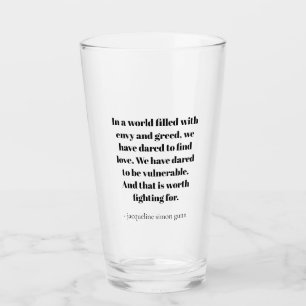Love quote glass