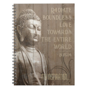 Love Quote Inspiring Buddha Art Buddhist Saying Notebook