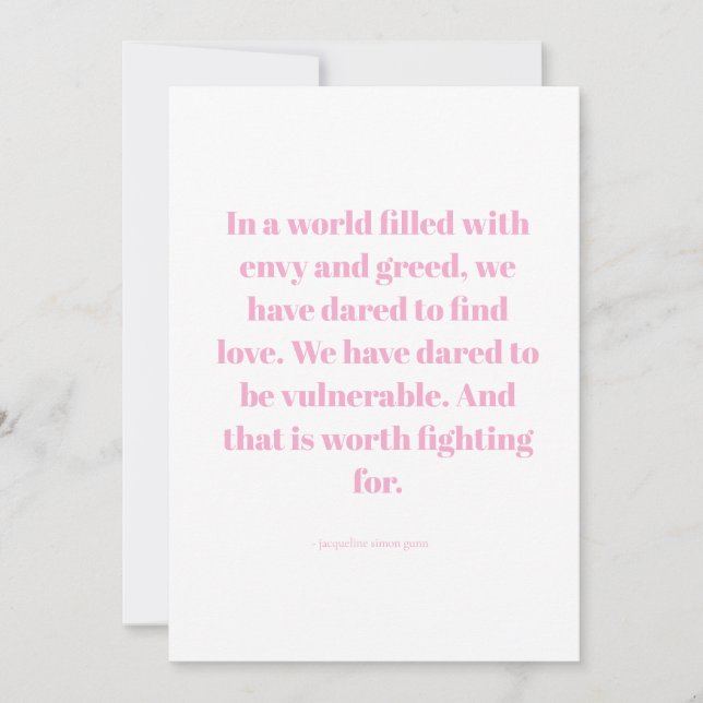 Love quote invitation (Front)