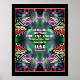 Love Quote Monarch Butterfly Inspirational Poster