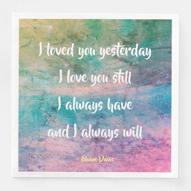 love quote paper napkins by DAL (Front)
