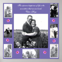Love Quote Photo Framed with Photos Purple Pink
