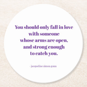 Love quote round paper coaster