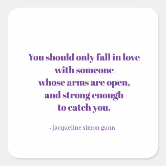 Love quote square sticker
