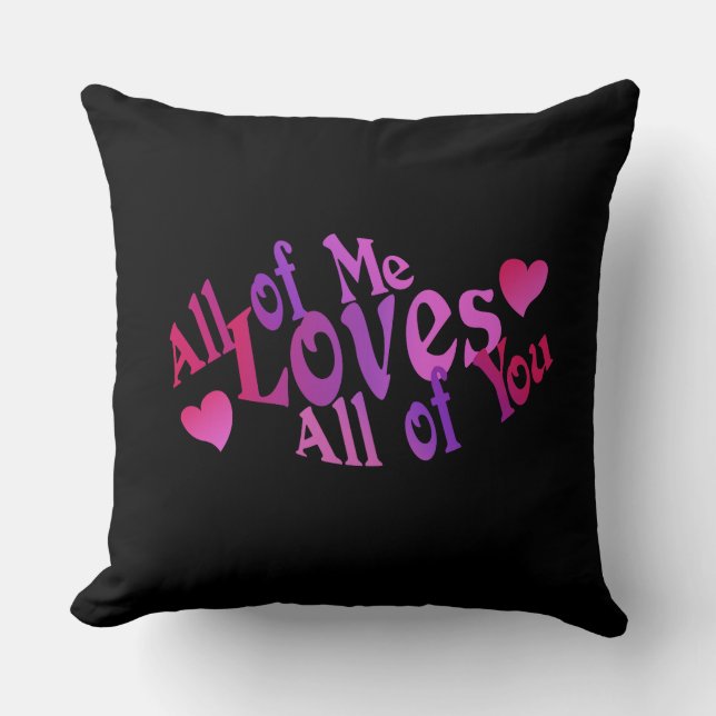Love Quote Throw Pillow Valentine's Gift (Front)