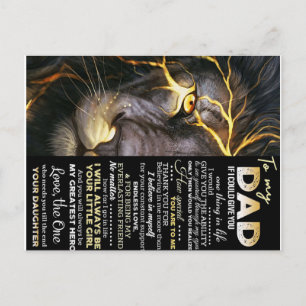 Love Quotes Letter, To My Dad Gift, Announcement Postcard