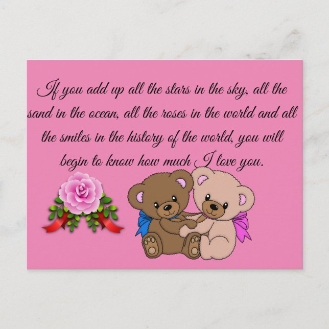 love quotes postcard (Front)