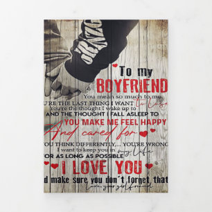 Love Quotes To Husband To My Husband Letter Tri-Fold Announcement