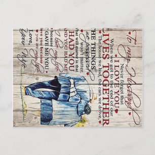 Love Quotes To My Husband, Home Decor Announcement Postcard