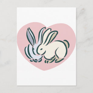 Love Rabbits Postcard
