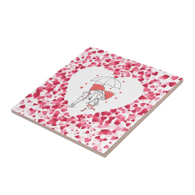 Love Rain Ceramic Tile (Side)