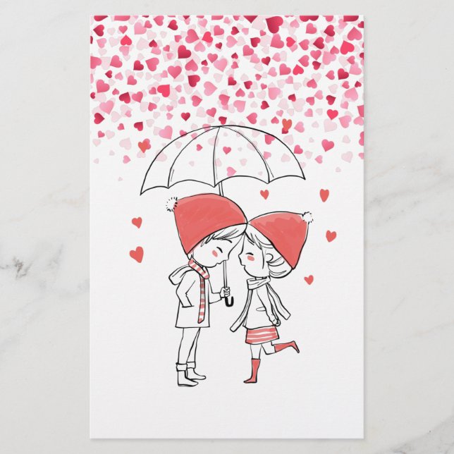 Love Rain Stationery (Front)