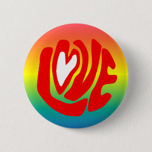 Love Rainbow 6 Cm Round Badge