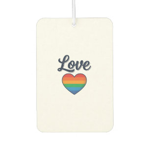 Love Rainbow Heart Pride Vector Shirt Design_1 Car Air Freshener