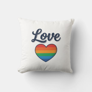 Love Rainbow Heart Pride Vector Shirt Design_1 Cushion