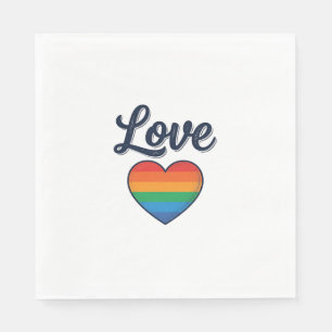 Love Rainbow Heart Pride Vector Shirt Design_1 Napkin