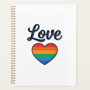 Love Rainbow Heart Pride Vector Shirt Design_1 Planner