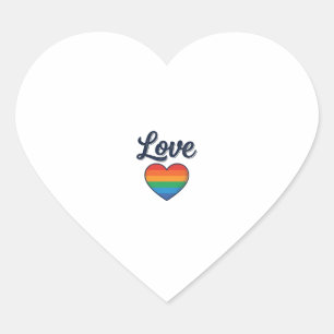 Love Rainbow Heart Pride Vector Shirt Design_1 Sticker