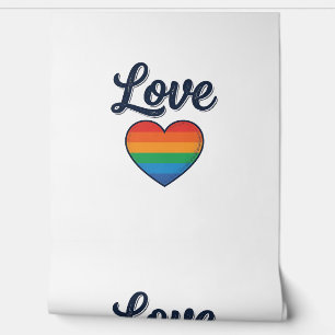 Love Rainbow Heart Pride Vector Shirt Design_1 Wallpaper